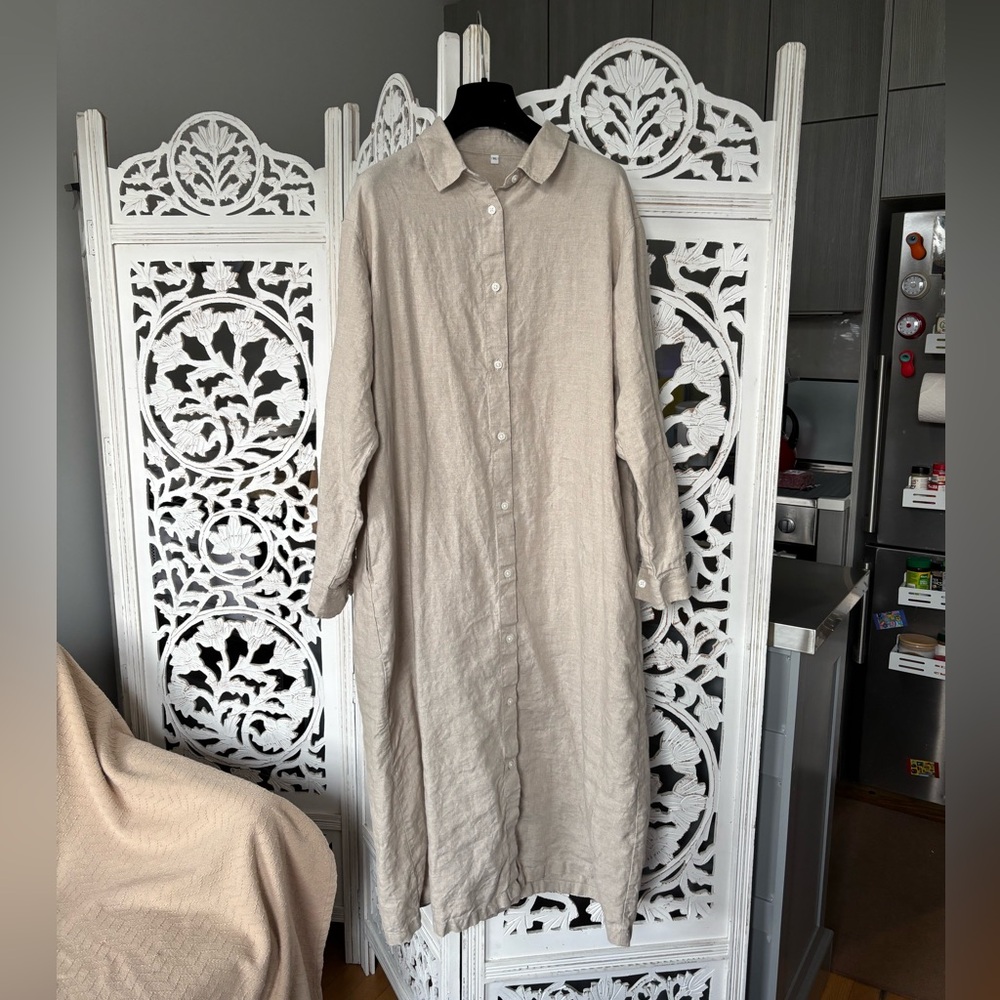 MUJI linen shirts dress